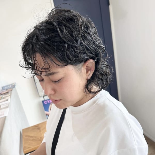 黒髪パーマ髪質改善トリートメント