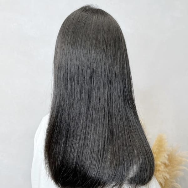 艶髪透明感カラーアッシュブラック＊ストレートロングヘア|mulah