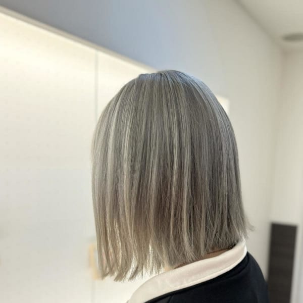 切りっぱなし+ハイトーン