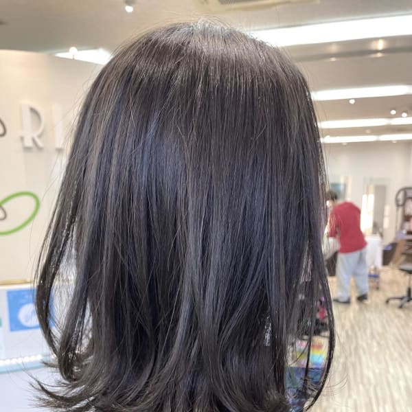 外はねボブ+ヴァイオレットグレー