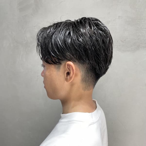 メンズカット/センターパート/ニュアンスパーマ