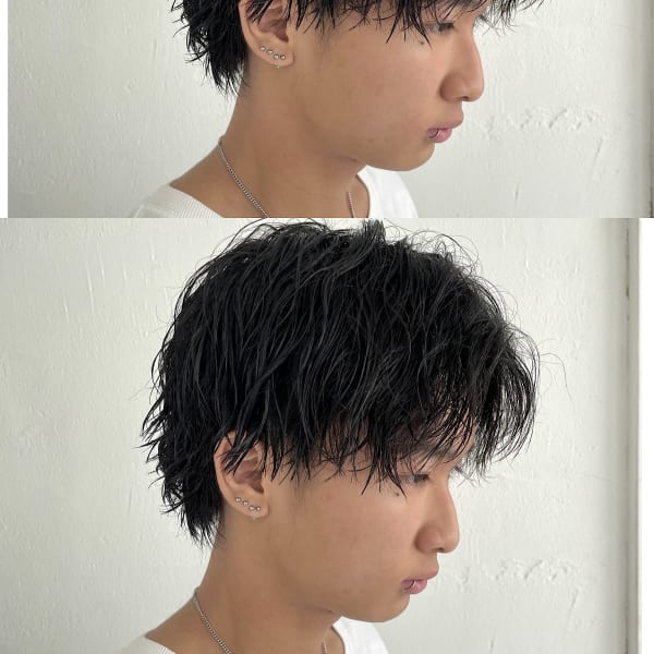 緩め縦落ちツイストスパイラルパーマ