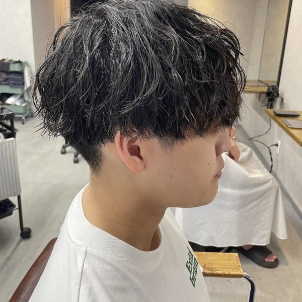 波巻きツイスパMIXパーマ|押上 美容室 cluster