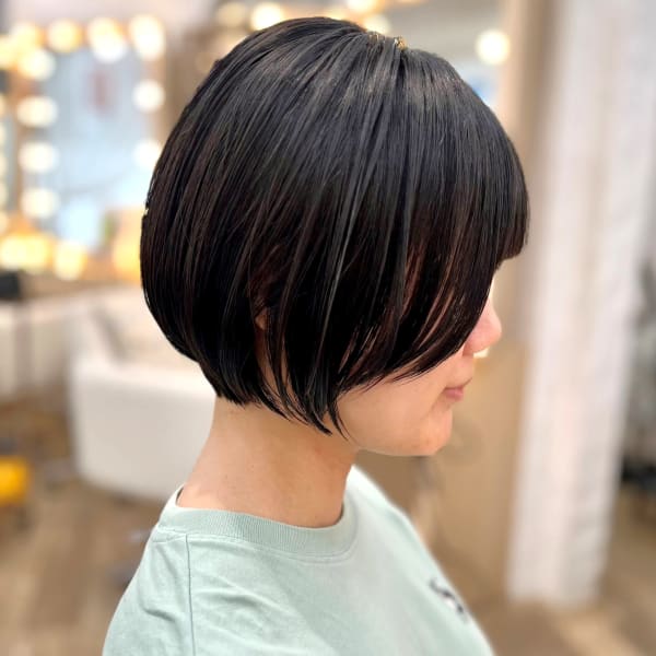 ナチュラル縮毛矯正で作るショートボブ☆