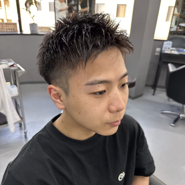 スパイキーショート ショートヘア メンズ