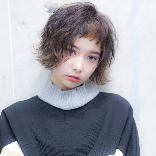 小顔 ブランジュ ワンサイドショート ミニマムボブ