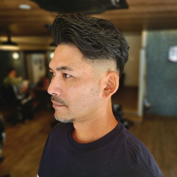 フェードカット×ウェーブパーマ|@110 BARBER SHOP長浜店 メンズカット/フェード/眉毛/理容室
