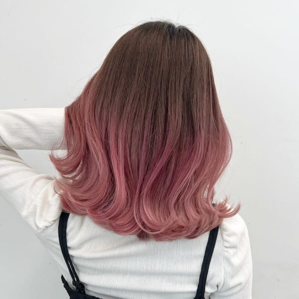 グラデーションカラー/トレンドカラー/ケアブリーチ/中野