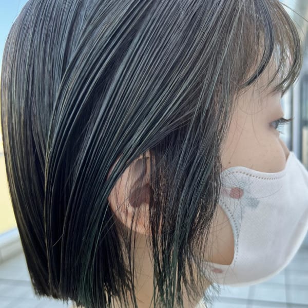 《cropes辻堂 阿部》ボブとオリーブグリーンとインナーと|crop-es湘南辻堂