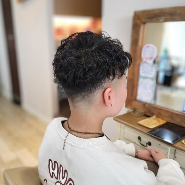 フェードカット×スパイラルパーマ|another sky