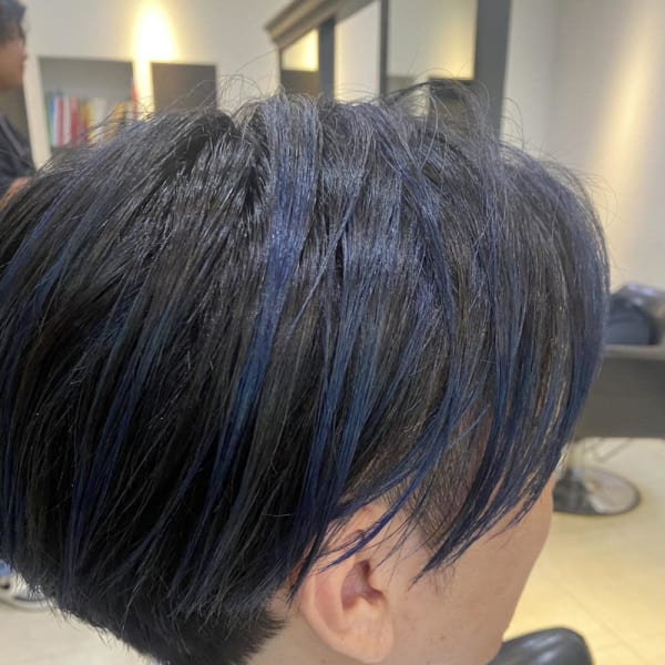 カラーハイライトショート|each dee hair＆total beauty