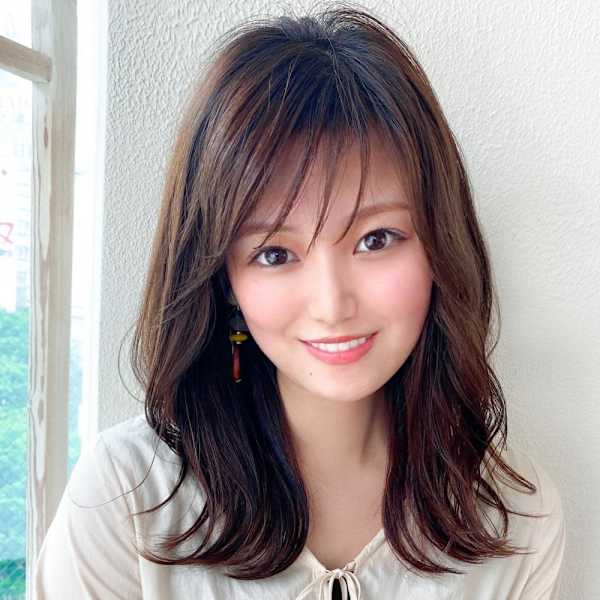 30代/40代/小顔ヘア/前髪/こなれミディ
