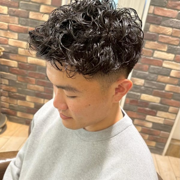 ショートハーパー メンズパーマ 10代20代30代|Neolive cherie 浅草店