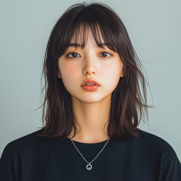 【BABEL】シースルーバング×外ハネミディ