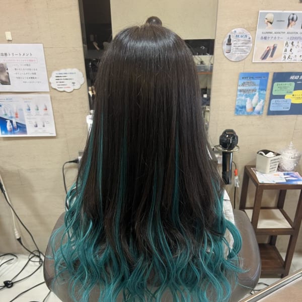 20代30代エクステグラデーションカラー池袋