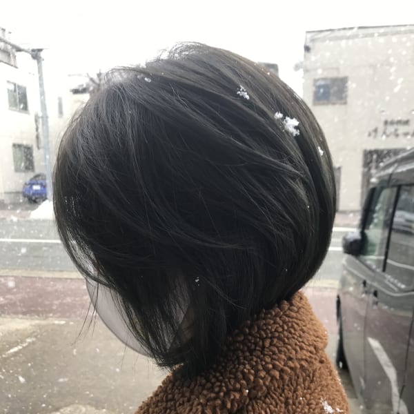 毛流れ×ネイビー
