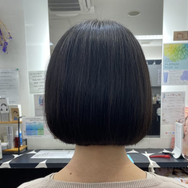 暗髪×ボブ