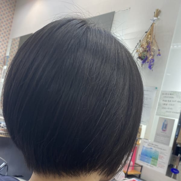 直毛×ショート