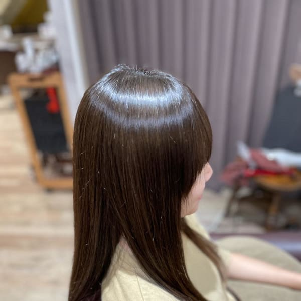 天使の輪の縮毛矯正