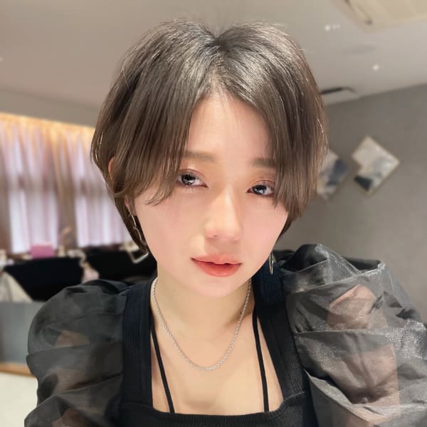 シアーカラー/ダークアッシュ/前髪インナー/セミディカール