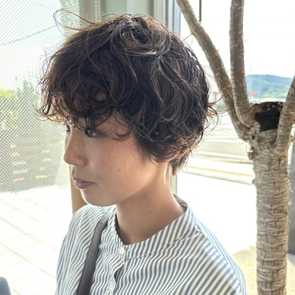 shortperm×orangecolor