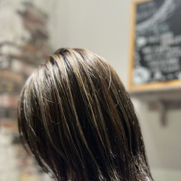 白髪ぼかしハイライトカラー