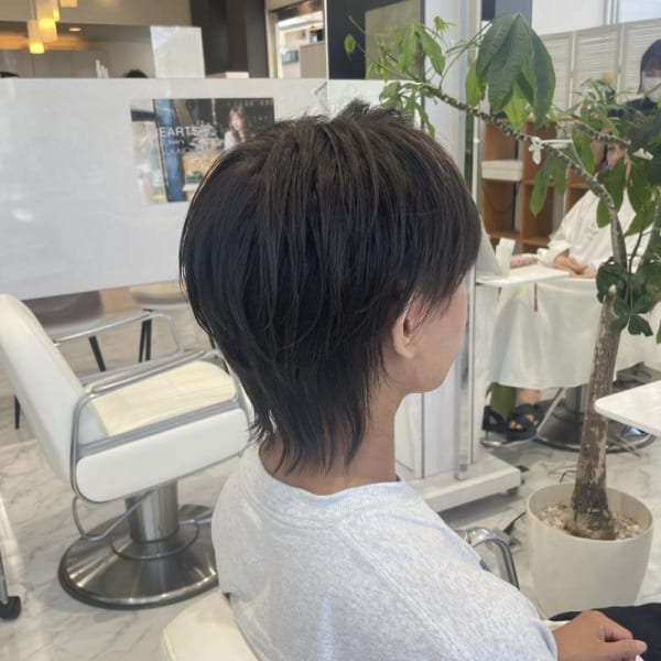 ウルフ/メンズウルフ/マッシュウルフ/ブリーチなしカラー