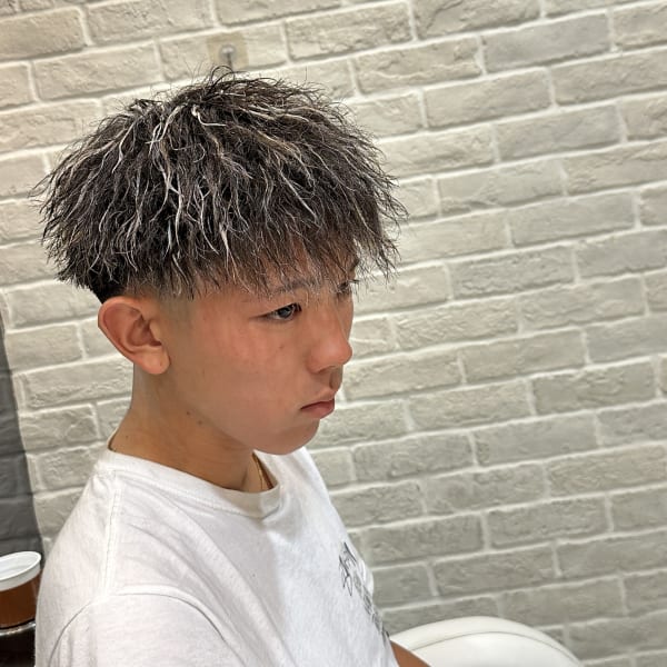 フェードマッシュ×ツイストスパイラル×メッシュ