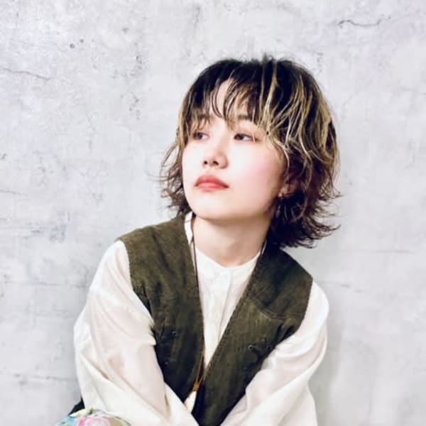 【似合わせ】ウルフパーマ×ハイライト