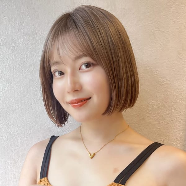 福岡レイヤーボブ髪質改善縮毛矯正顔周りカットミニボブ