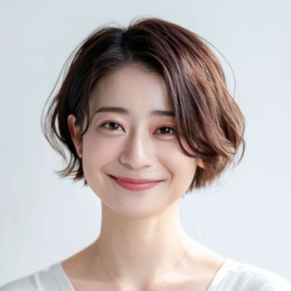 かわいいふんわりショートパーマ