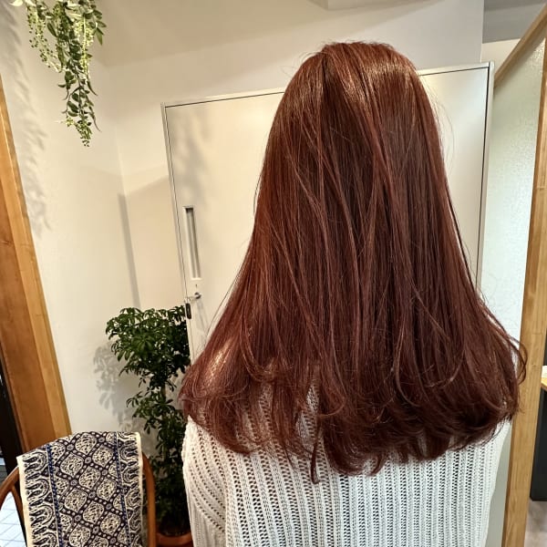 大人レイヤー×ブリーチなしオレンジカラー