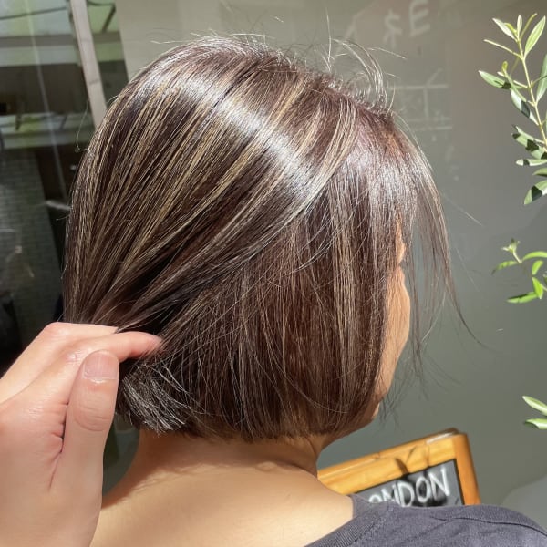 ボブ×ハイライト|ELLYLONDON 住吉店