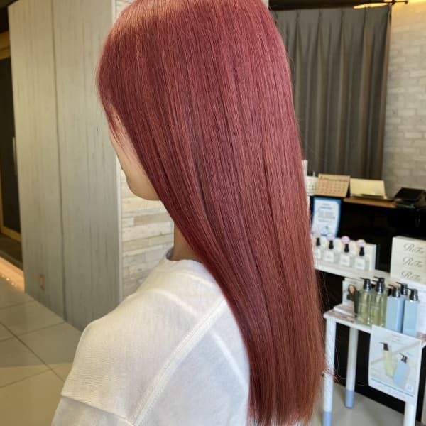 ダブルカラーピンクハイトーンロングエモージュカラー|id.byKENJE