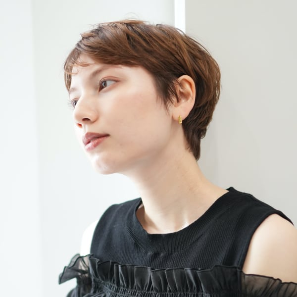 40代50代小顔前髪イメチェンアンブレラカラーショート