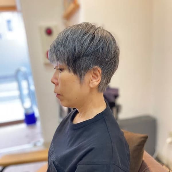お客様髪質改善データ1444(ハンサムショート)