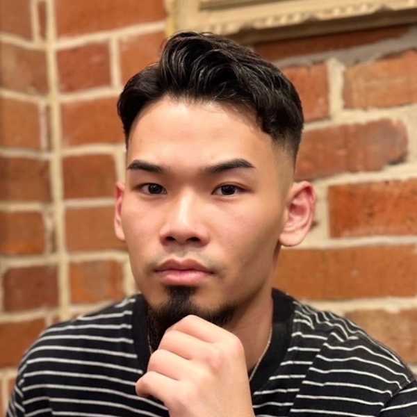 スキンフェード×ナチュラルパーマ