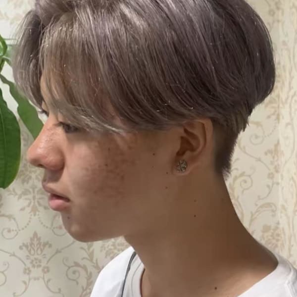 メンズカット/初ブリーチ/ダブルカラー韓国ヘアハイトーン