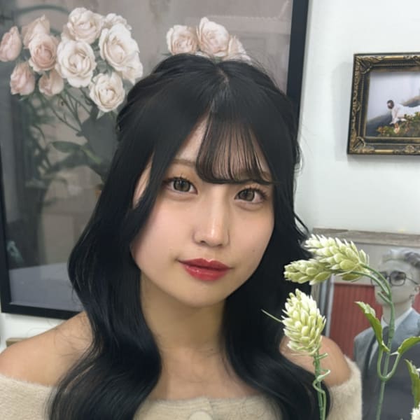 韓国風ハーフアップ