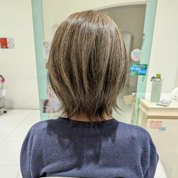 《魅せるグレイヘア》グレージュ×ショートウルフ【我孫子】