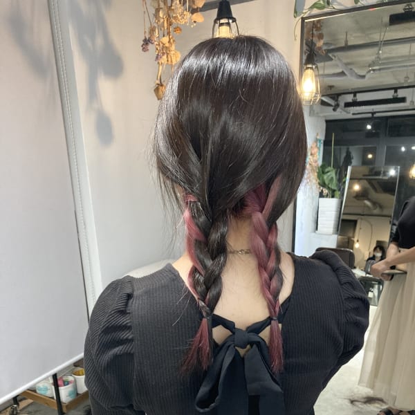 こなれ編み込みツインテール【高田馬場　lok】