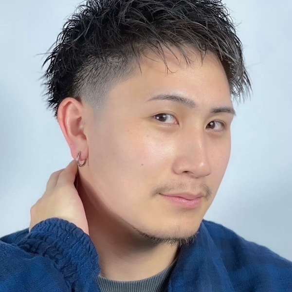 束間ショート×スキンフェード