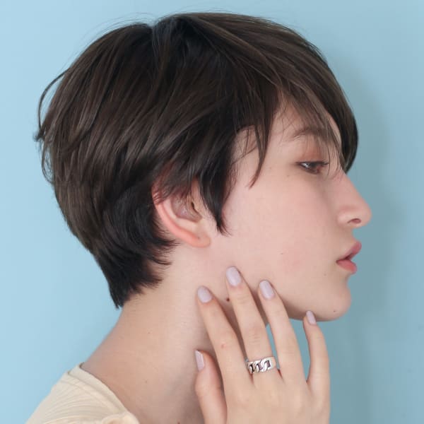 40代50代小顔前髪イメチェンアンブレラカラーショート