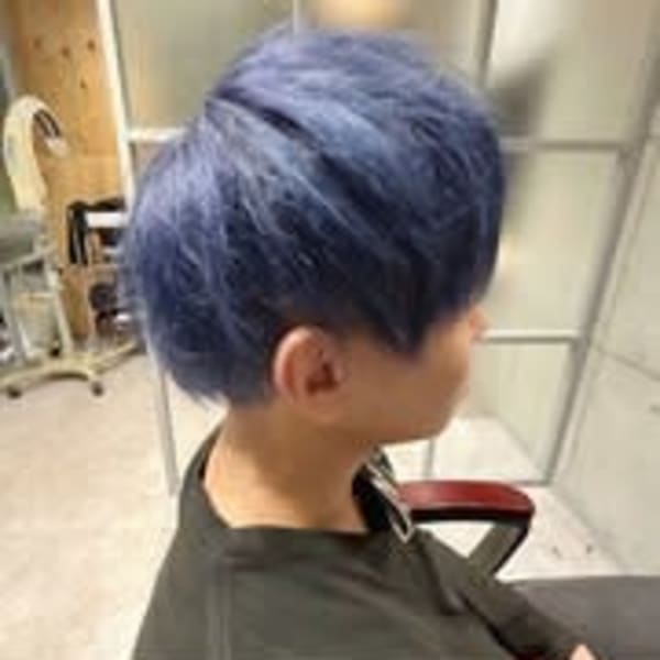 ブリーチ1回ブルーカラー