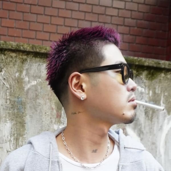 ベリーショートピンクテーパーフェード/keshiki 大名 