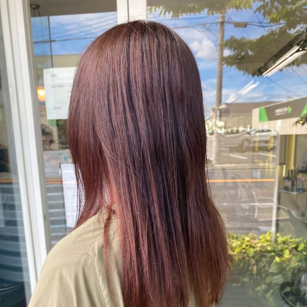 【光に透けるブラウンバイオレット】30代　40代　透明感　