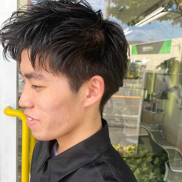 【アップバングスタイル】パーマ　スパイラル