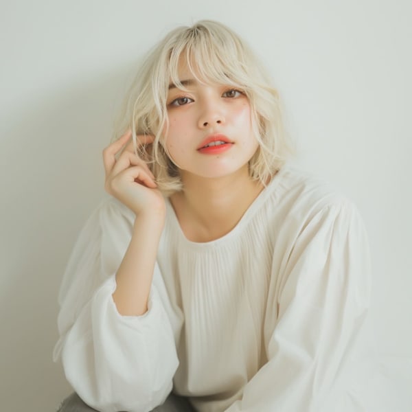 前髪/アンブレラカラー/こなれミディ/イメチェン/ウェーブ|noix de coco