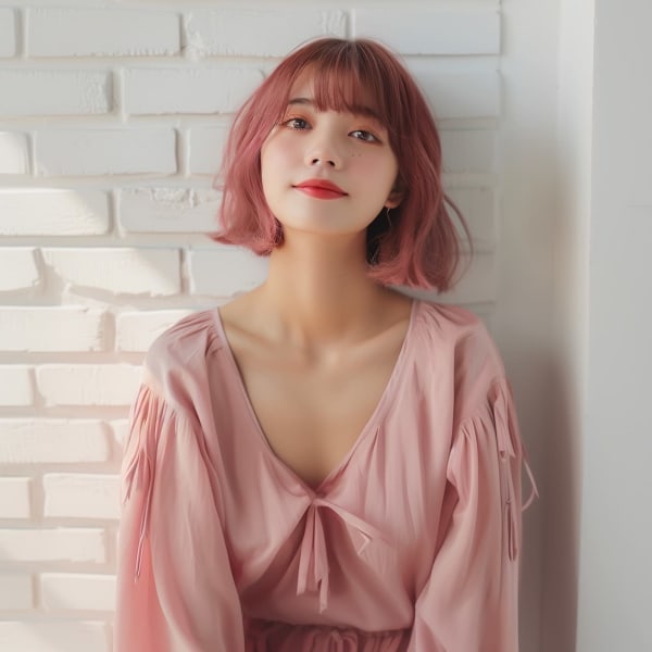 前髪/アンブレラカラー/こなれミディ/イメチェン/ウェーブ|noix de coco