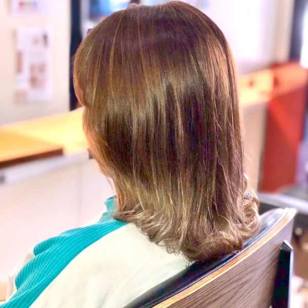 ハイライト×外ハネ